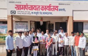 ब्राह्मणी ग्रामपंचायतकडून पत्रकारांचा सन्मान