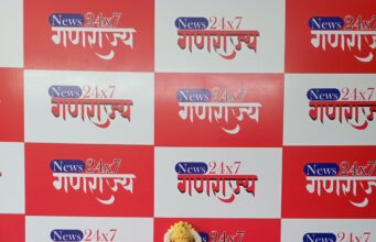 गणराज्य न्यूज कार्यालयात लाडक्या बाप्पाच थाटात स्वागत