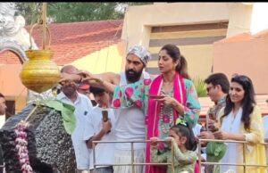 शिल्पा शेट्टी शनि महाराजांच्या चरणी