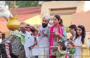 शिल्पा शेट्टी शनि महाराजांच्या चरणी