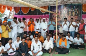 राहुरी फॅक्टरीत कानिफनाथ मंदिराच भूमिपूजन