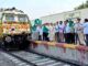 राहुरी रेल्वे स्थानकावर स्वागत