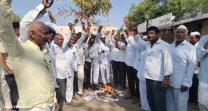ब्राम्हणीत जीआरची होळी