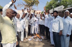 ब्राम्हणीत जीआरची होळी
