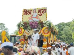 देवळालीत संत निवृत्तीनाथांच स्वागत